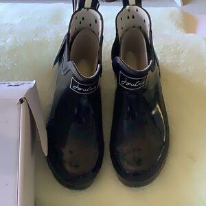 Brand New in box with tags .  Joules Black rain Shoes.